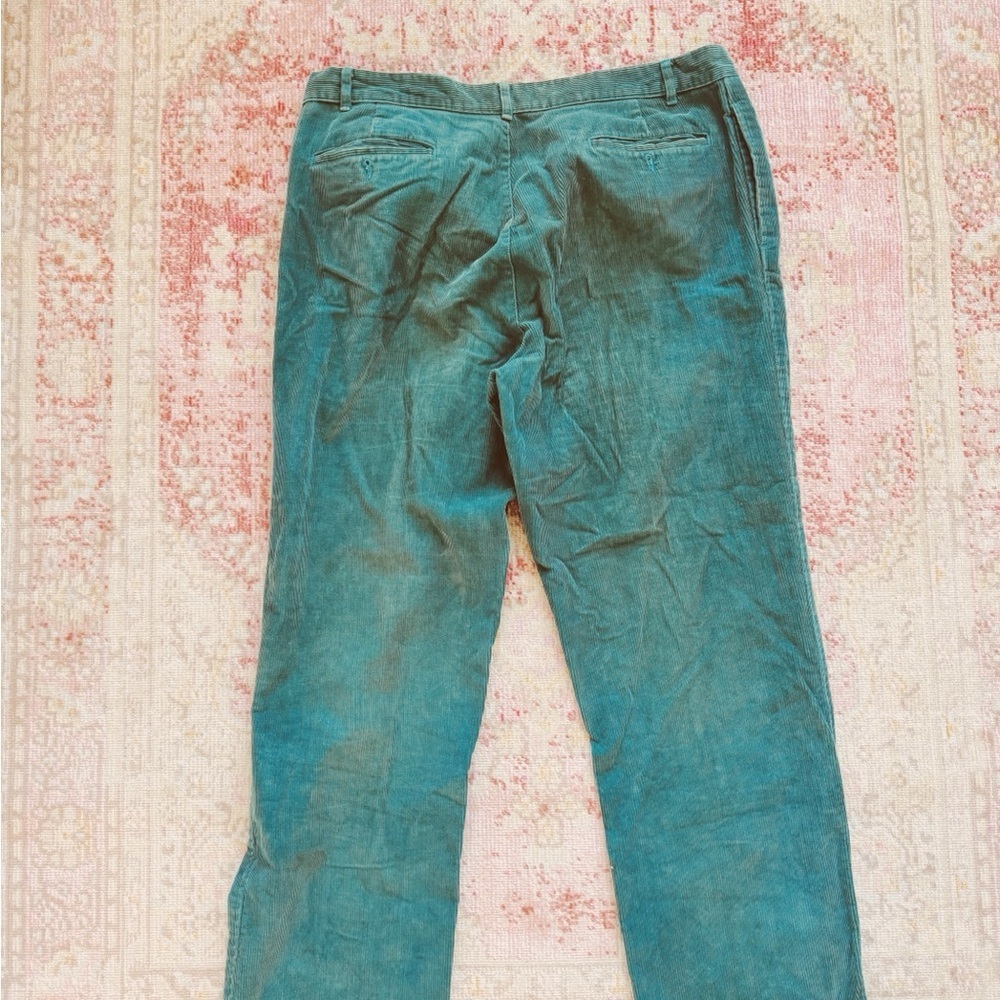 Nordstrom, Men's Green Vintage Corduroy Pants - Picture 2 of 4